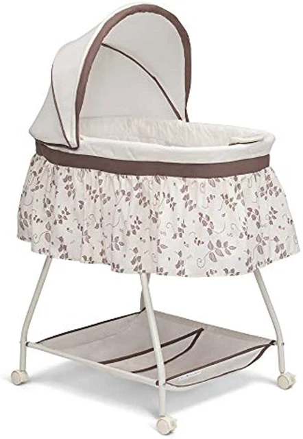 Children Deluxe Sweet Beginnings Bedside Bassinet - Portable Crib，Falling Leaves