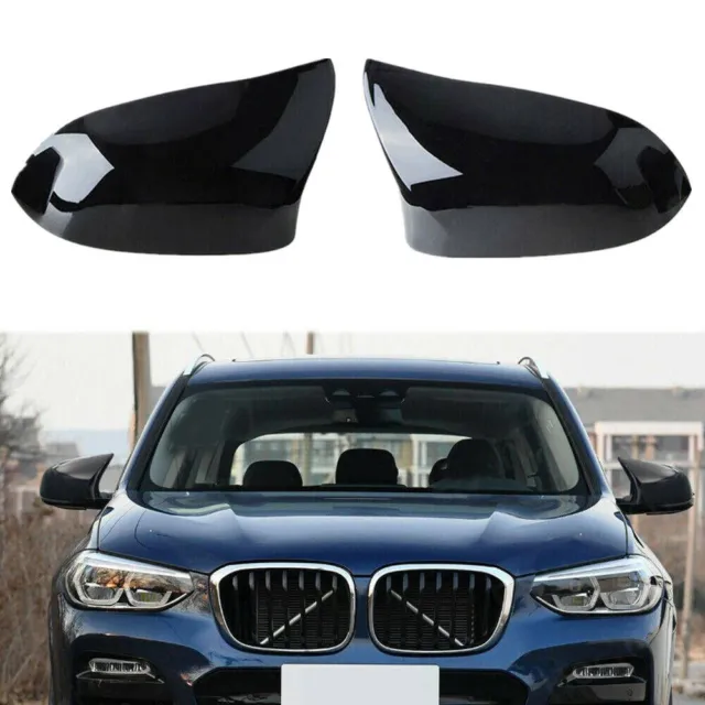 Gloss Black M Style Side Mirror Cover Caps For BMW X5 F15 X6 F16 X4 F26 14-18 #F
