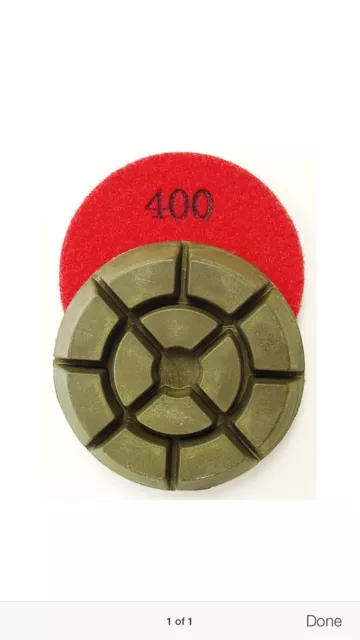 10 4" Inch Premium Dry Diamond Polishing Pad for Concrete 400 Grit 10 Pack