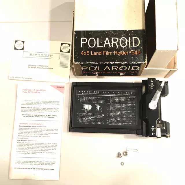 Polaroid 545 Pays Film Support Pour 4x5 Caméras