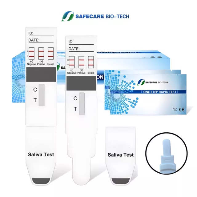 5 X SALIVA Drug Testing Kit Quick Test Strips Cocaine Cannabis Marijuana Coke