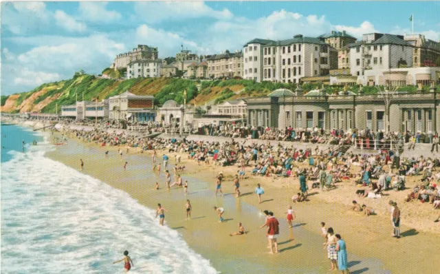 Vintage Postcard Sands & Promenade Bournemouth West Cliff Posted 1964