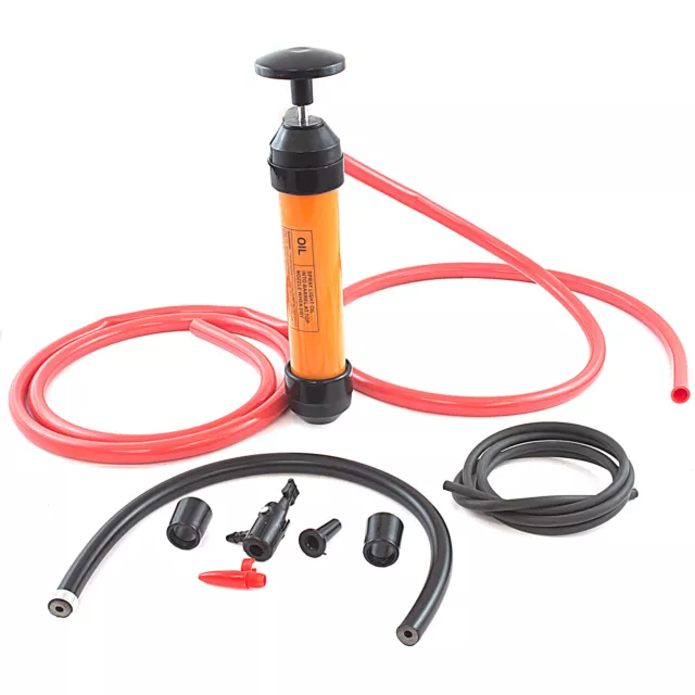 GASOLINE MANUAL TRANSFER HAND PUMP SIPHON KIT Fuel Diesel Oil Kerosene Water