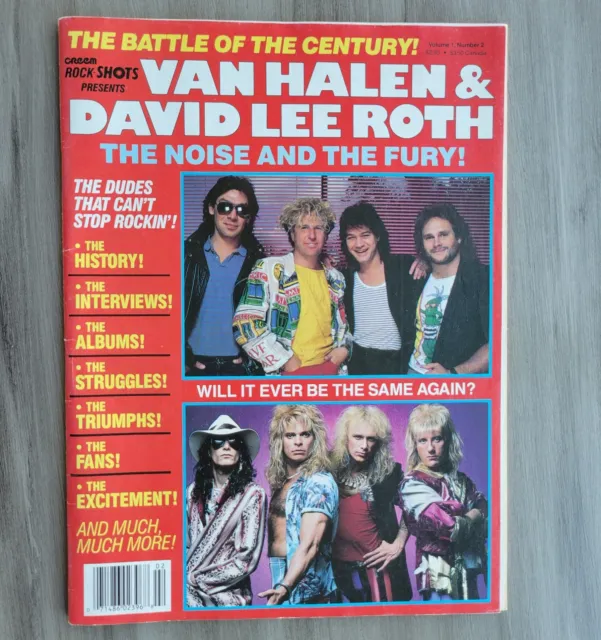 Van Halen & David Lee Roth Creem Rock Shots 1986 Magazine Battle of the Century