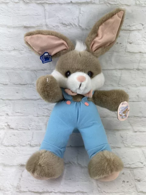 Vintage Applause 14” Peter Cottontail Plush Bunny Rabbit Stuffed Animal w/ Tags