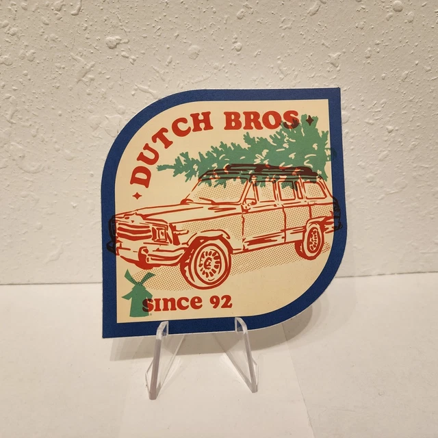 DUTCH BROS STICKER December RELEASE Date 12/1/21 CHRISTMAS Tree JEEP 4