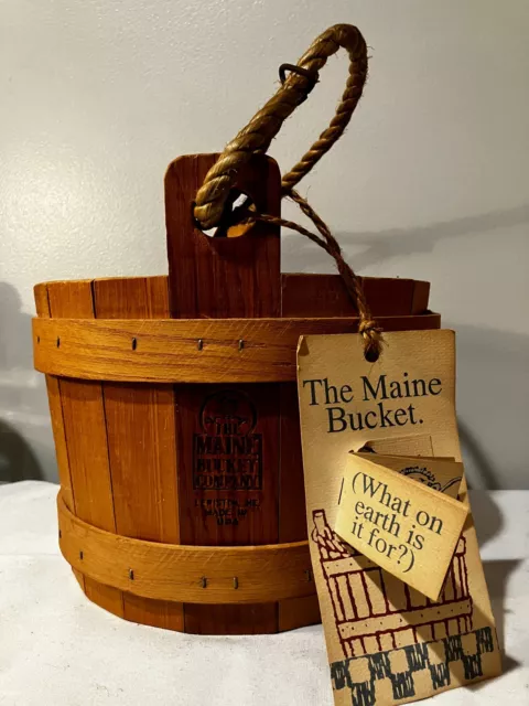 Vintage The Maine Bucket Company 8.5” Round Whole Bucket Planter