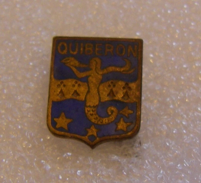 BROCHE ANCIENNE BLASON Argeles Coat Of Arms Pin Armoiries Heraldique