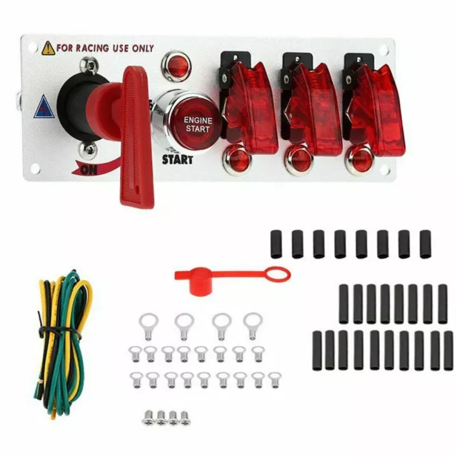 5 Gang Motorstart Druckknopf Zündung Switch Panel Zündschalter Panel Racing KFZ