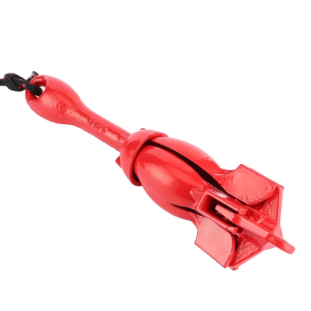 Foldable Anchors Kit 3.5lb/1.5kg Red Universal Stainless Steel Grapnel Fo UK GTO