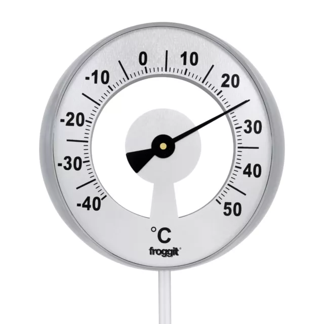 esschert design Fensterthermometer Esschert Design Thermometer mit  Schlüsselversteck Versteck für Schlüssel weiss, Thermometer  Schlüsselversteck