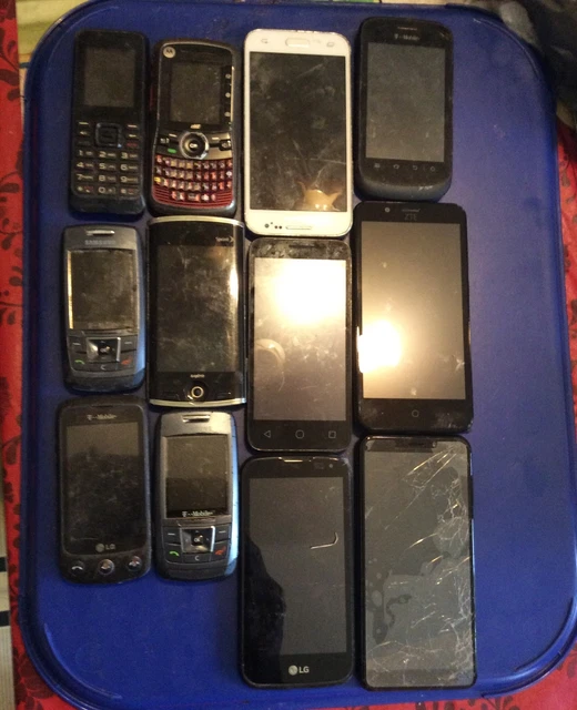 Vintage Cell Phones  Lot Of 12 Various Makers &  Brands Models   Repair & Parts