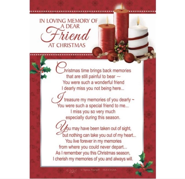 Cartolina commemorativa sulla tomba di Natale - Memoria amorevole di un caro amico - Impermeabile