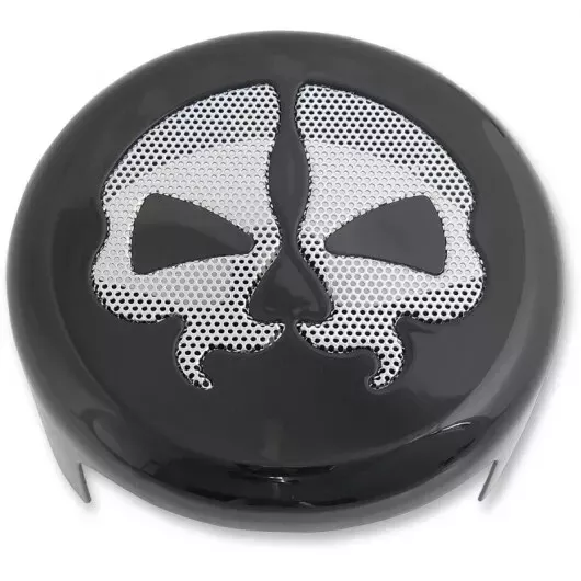 Drag Specialties - Cache Klaxon Skull - Noir