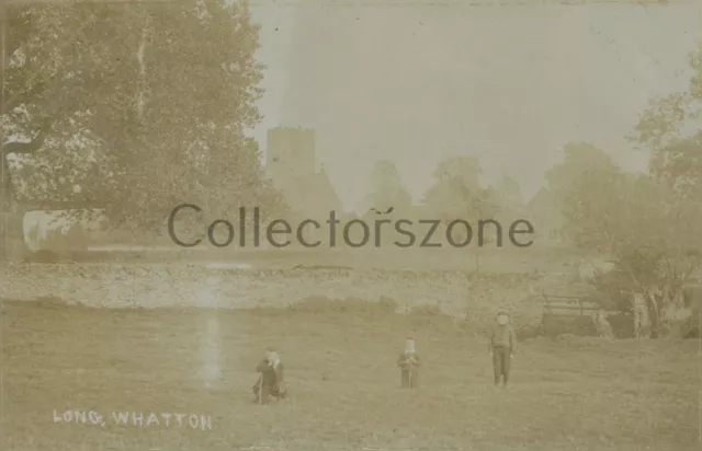 Long Whatton Leicestershire Real Photo Children Near Church Early Real photo