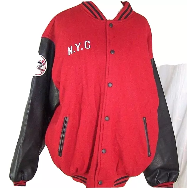 New York Yankees Baseball MLB N.Y.C Notorious Varsity Jacket 2XL Men's XXL Vtg