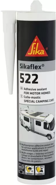 Sika 522 Caravan Sealer Sealant Sikaflex 522 WHITE 310ml Motorhome EXPIRY  10/24 7612895613086