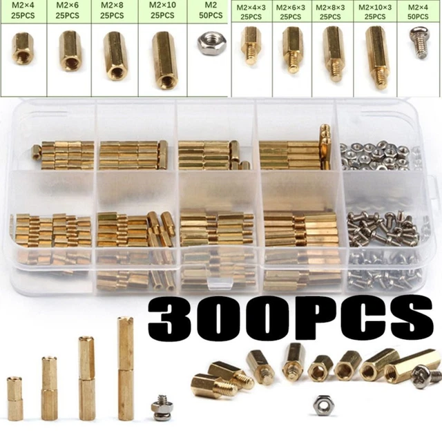 PILLAR STAND OFF Kit Spacer Bolt Threaded Pillar Screws Nuts Copper ...
