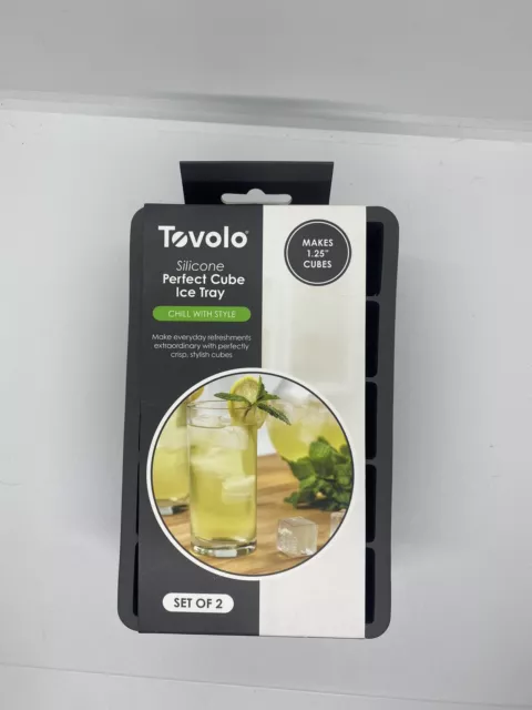 Tovolo® Perfect Ice Cube Trays in Gray Set Of 2 Square Cubes