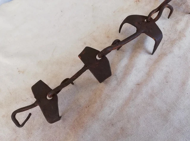Turkish primitive authentic hand wrought iron collar Farm decor Country house