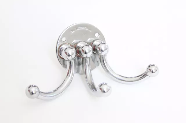 antique towel triple robe hook | brasscrafters vtg victorian towel deco hook