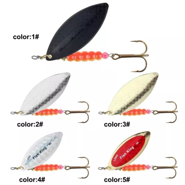 PESCA SPINNER LURE Bait with Hooks Metal Fishing Lure Spoon Lures Saltwater  $3.56 - PicClick AU