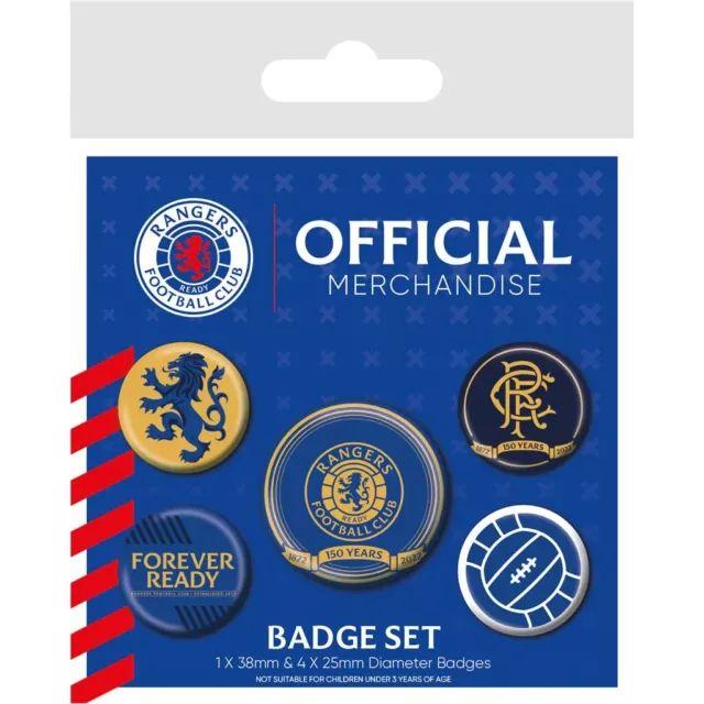 Official Glasgow Rangers FC 5x Badges Set brand new