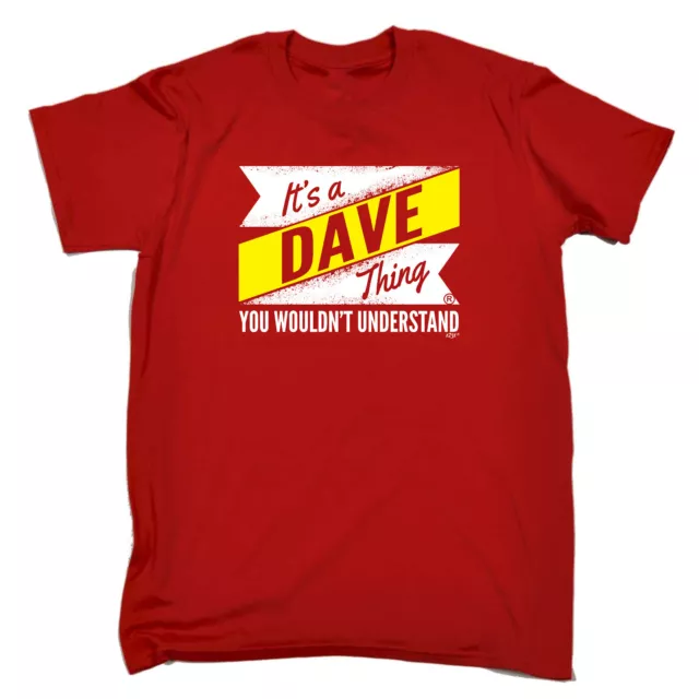 T-shirt da uomo nuova divertente - Dave V2 cognome Thing