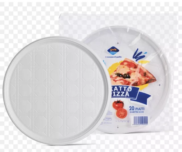 320Pz  Piatto Pizza Plastica Bianco Pezzi 20 Usa E Getta - Monouso  Pub Pizzerie