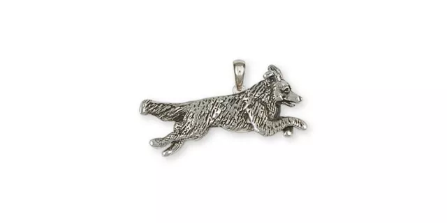 Border Collie Pendant Jewelry Sterling Silver Handmade Dog Pendant BDC4-P