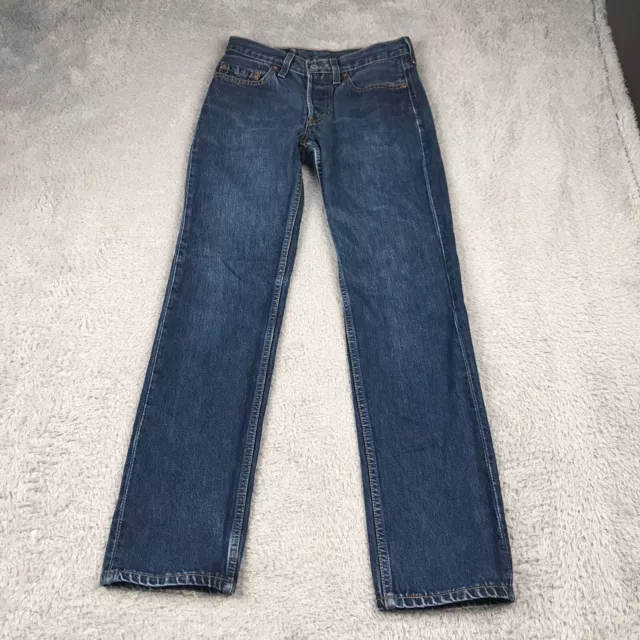 Levis 501 XX Jeans Womens 27x32 (28x30) Button Fly Dark Wash Denim Vintage 90s