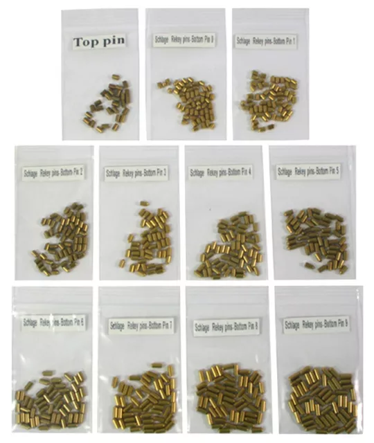 Custom Schlage Rekey Kit Landlord Rekeying Pins Bottom pins #0-#9 100 each