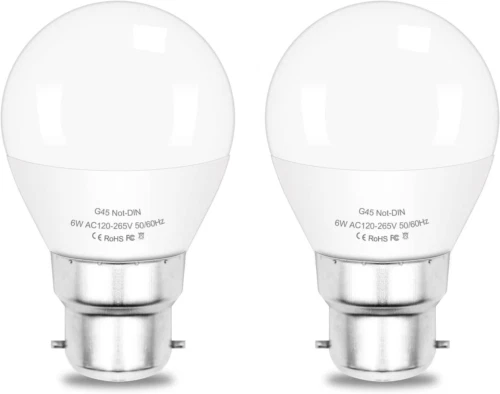 6W LED Light Bulbs Bayonet Cap B22 60W Equivalent 730LM 3000k Warm White