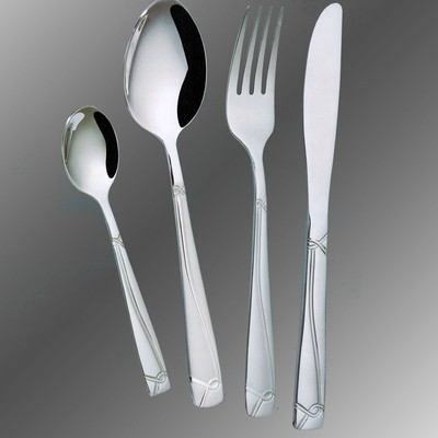 LEKOCH Set di Posate 4 Pezzi Set di Posate in Acciaio Inossidabile 18/10 Nuovo Design includono Cucchiaio forchetta Coltello Set per 1 Roségold 