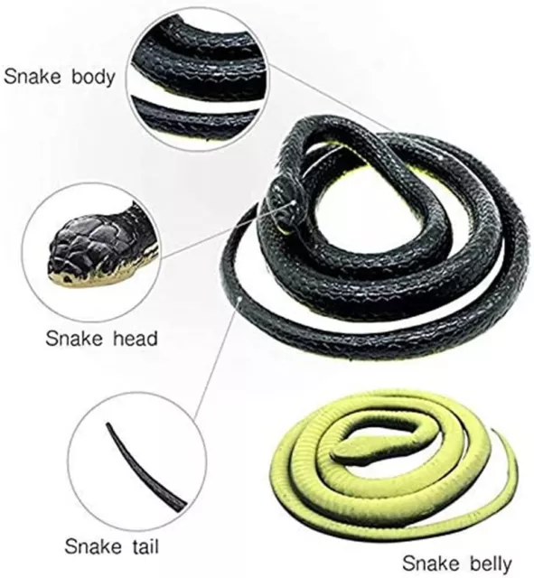 Garden Rubber Snakes Realistic Trick Toy Simulation Snake Whimsy Joke Scary Gift 2