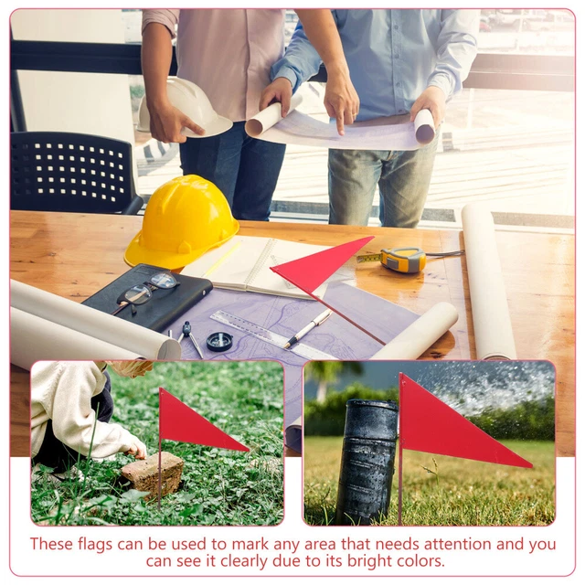 8 Pcs Marker Flags Lawn Irrigation Marker Flags Pennant Banner Flags The Sign 6