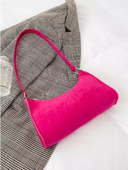 Minimalist Baguette Bag Tote Handbag Shoulder Purse Clutch Zip quality gift UK 2