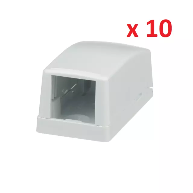Panduit CBX1WH-A Mini-Com Surface Mount Box, 1 Port, White (10-PACK)