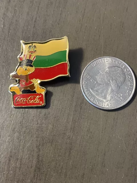 Coca Cola Pin “Bulgaria” 1984 Olympics International Flag Pin Series Los Angeles