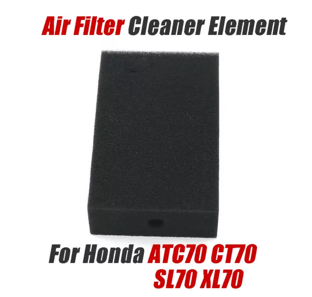 Black Air Filter Cleaner Element For Honda ATC70 CT70 SL70 XL70 K1-K2 1972-1982
