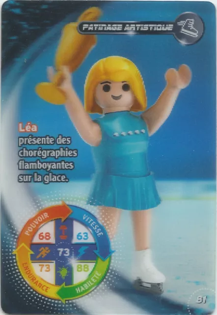 Carte Playmobil 3D. Carrefour 2021. Le Monde Du Sport. Patinage Artistique N° 81