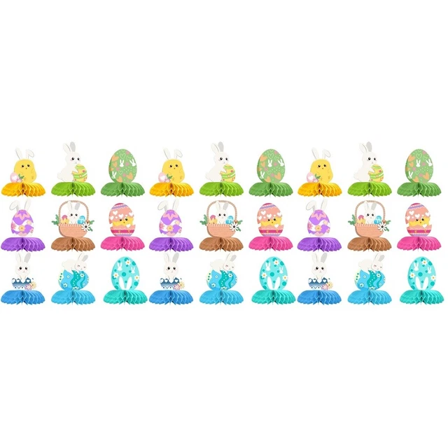 27 pcs Cute Bunny Decorative Easter Easter Tabletop Toppers Easter Decorations