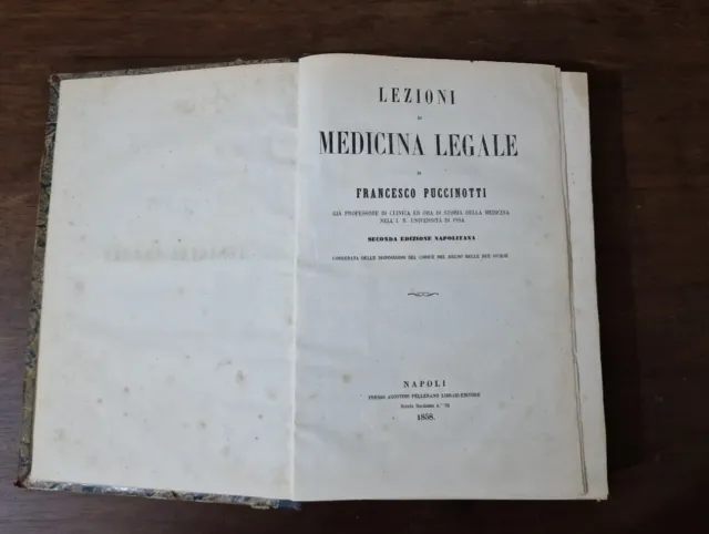 Lezioni di Medicina legale Francesco Puccinotti 1858
