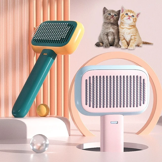 Self Cleaning Dog Cat Slicker Brush Grooming Undercoat Comb Shedding Tool Hair