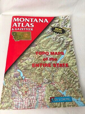 Montana State Atlas & Gazetteer Topo Maps GPS Grids Third Edition 1999