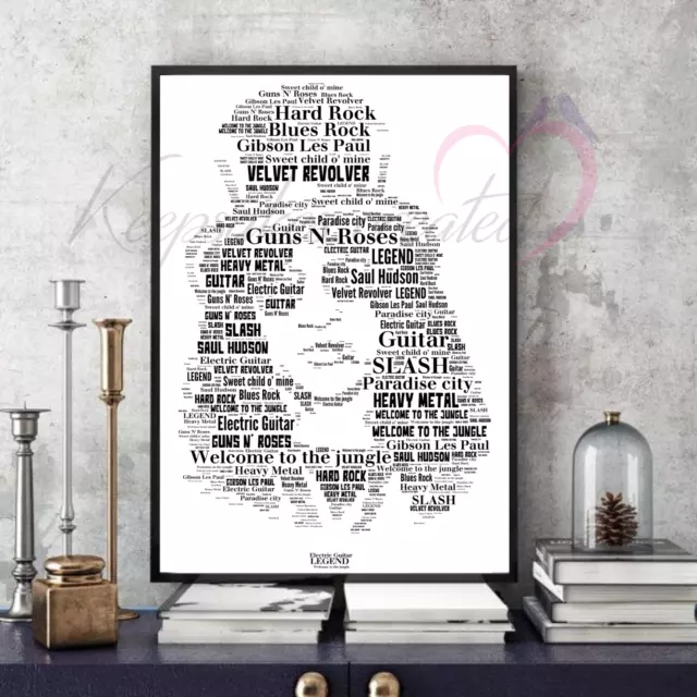 Slash Guns n' Roses Word Art Portrait Collectable/Memorabilia/Keepsake/Gift