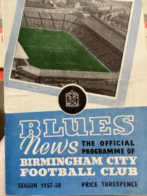 BIRMINGHAM CITY V Wolverhampton Wanderers 12.10.1957