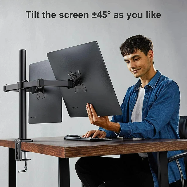 HUANUO DUAL MONITOR Mount, Dual Monitor Stand Fully Adjustable 45.58