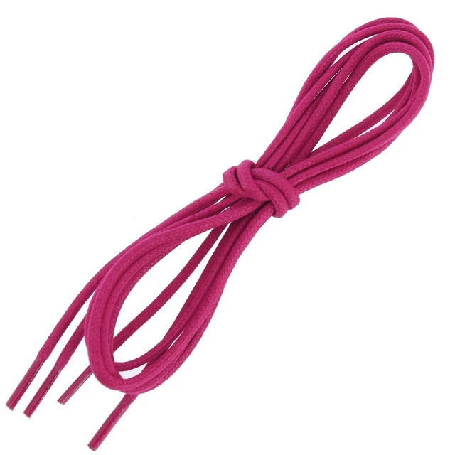 Les Lacets Français. Lacets ronds et épais. 3MM, Coton. Rose boléro.  -