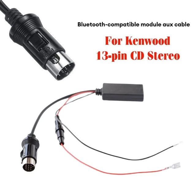 Bluetooth compatible Module Audio Aux Cable Adapter Receiver for Kenwood Stereo